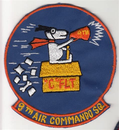 Wartime Snoopy 9th Air Commando Squadron Patch Patches Military