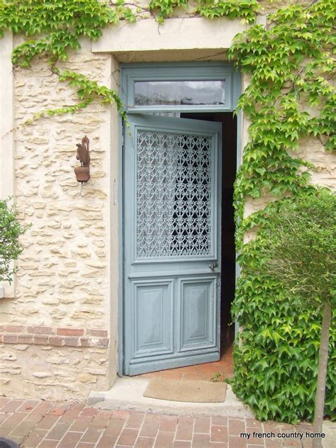 French Country Double Entry Doors Give Charming