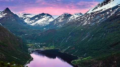 Обои Норвегия 5k 4k фьорд горы река небо Norway 5k 4k