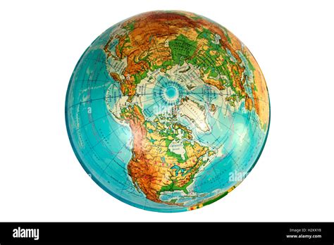 North Pole Globe Map