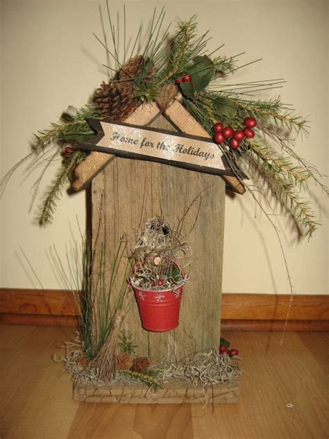 Vintage wahoo board handmade folk art midwest barn find aggravation game 1940s? Barn Board Birdhouse | Primitive decorating country ...