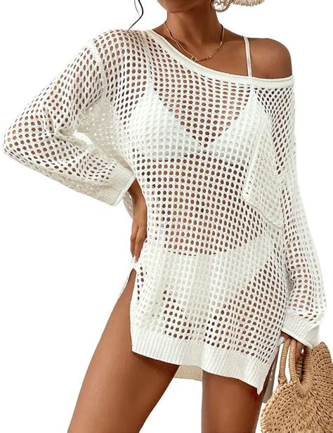 bsubseach crochet swimsuit cover ups for women sheer knitted beach tops sexy summer outfits