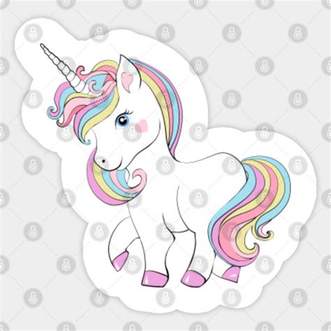 Cute Unicorn Kawaii Art Unicorn Sticker Teepublic