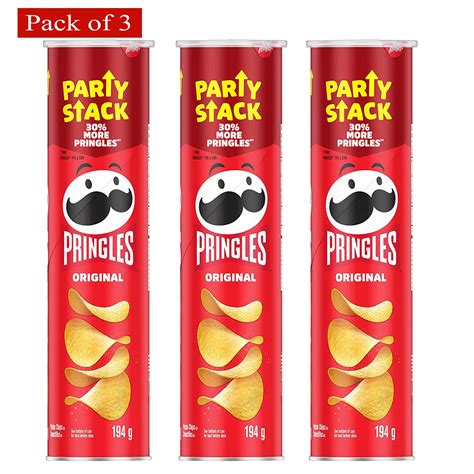 Mega Can Original Flavour 194g Pack Of 3 By Pringles
