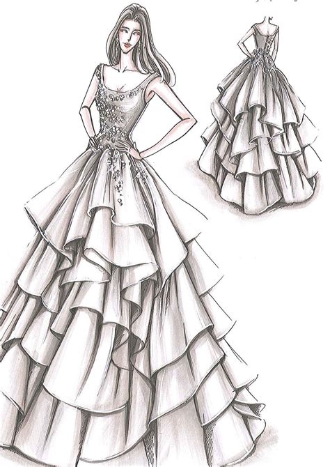 Free How To Draw A Fashion Sketch With A Dress Free For Download
