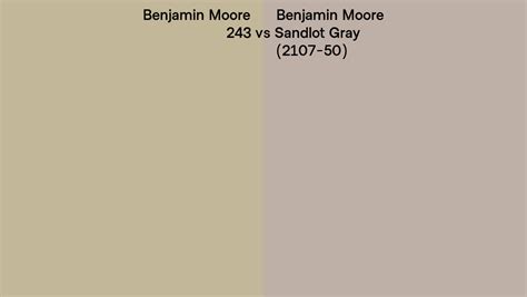 Benjamin Moore 243 Vs Sandlot Gray Side By Side Comparison