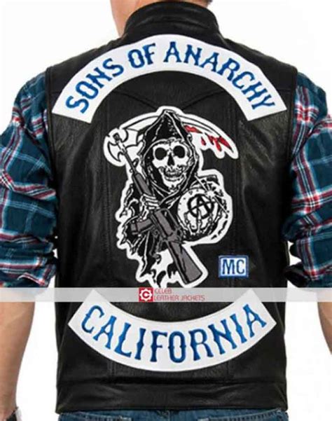 Sons Of Anarchy Vest Charlie Hunnam Jax Teller Leather Vest