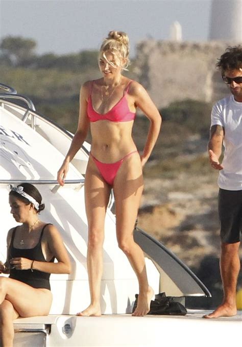 Elsa Hosk In A Red Bikini On A Yacht Formentera Celebmafia The Best Porn Website