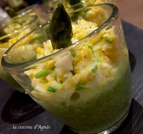 Verrines de crème dasperges oeuf mimosa lacuisinedagnes com