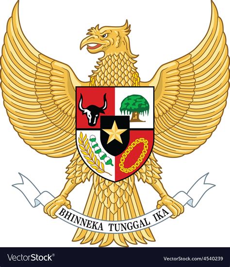 Garuda Indonesia Indonesia National Emblem Vector Image