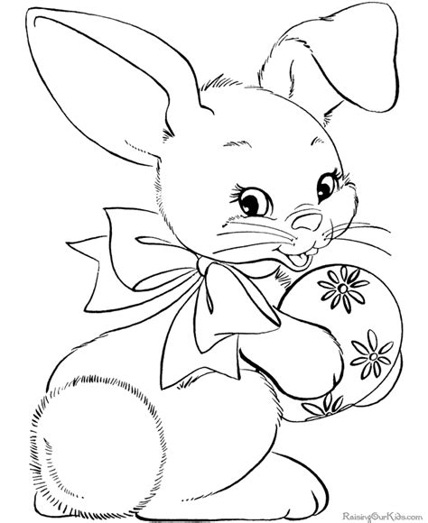 Bunny Easter Coloring Page