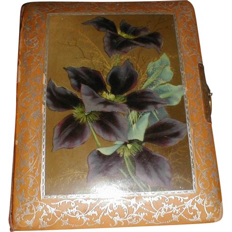 Victorian Photograph Album Celluloid Cover Clematis From Tomjudy On Ruby Lane
