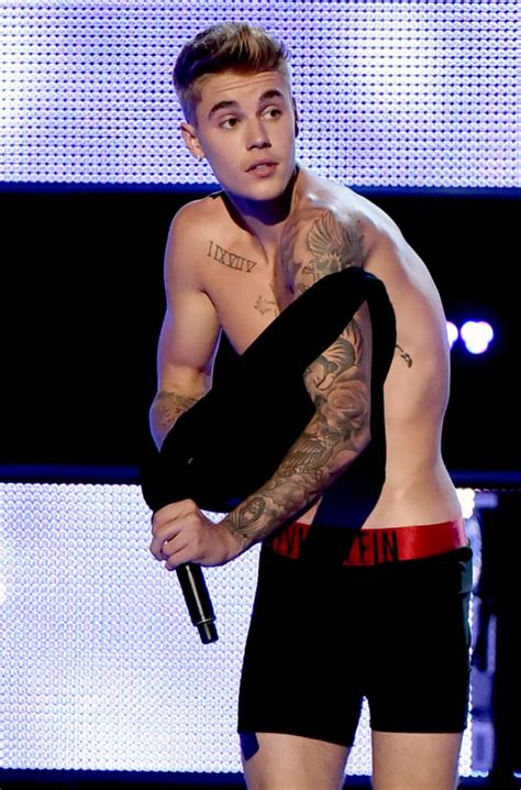 Justin Bieber At Fashion Rocks Justin Bieber Calvin Klein Underwear