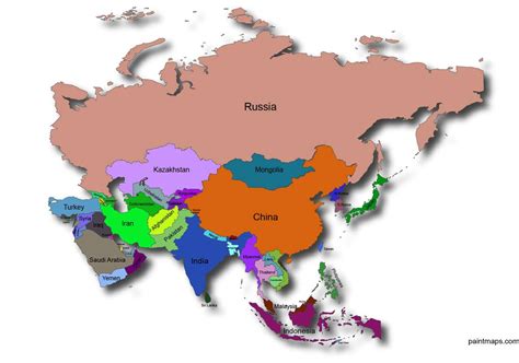 Mapa De Asia Rompecabezas En Línea
