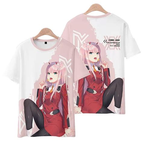 Darling In The Franxx Zero Two T Shirt Hakusuru Anime Clothing And