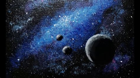 Acrylic Painting Galaxy And Planets Demo Speedpaint Youtube