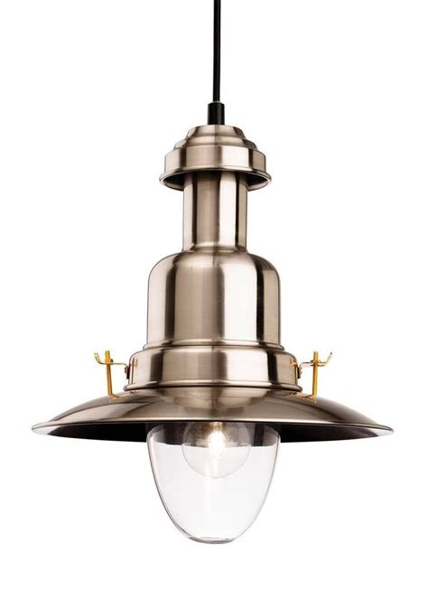 Firstlight 4874bs Classic Fishermans Pendant Ceiling Light In Brushed