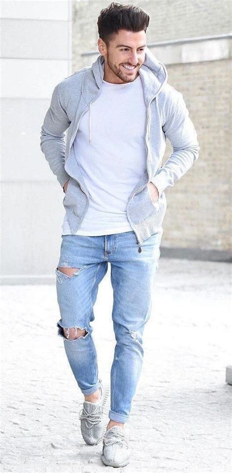 Ripped Jeans Hoodie Stylish Mens Fashion Stylish Mens Outfits Mens