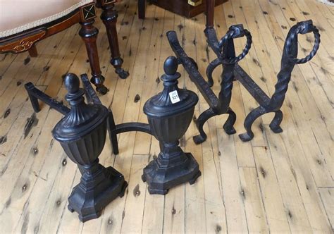 Fireplace Andirons Important Antique Furnishings Online Auction