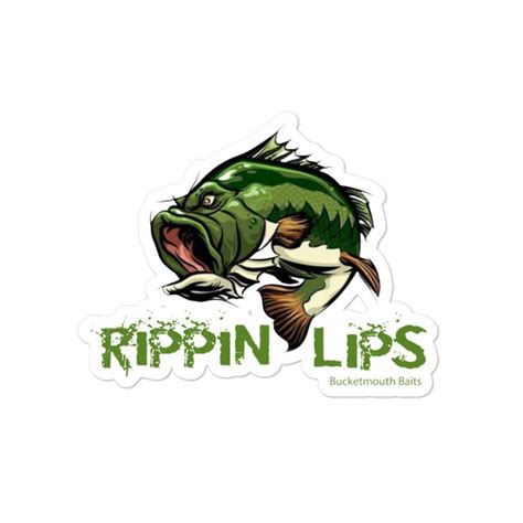 Rippin Lips Bass Decal Fishing Sticker Fishing Vinyl Decal Tackle