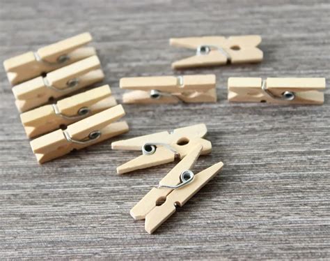 Wooden Mini Clothespins For Diy 100 Per Pack In Decorative Boards From Home And Garden On