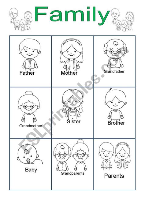 Family for Kindergarten - ESL worksheet by andang