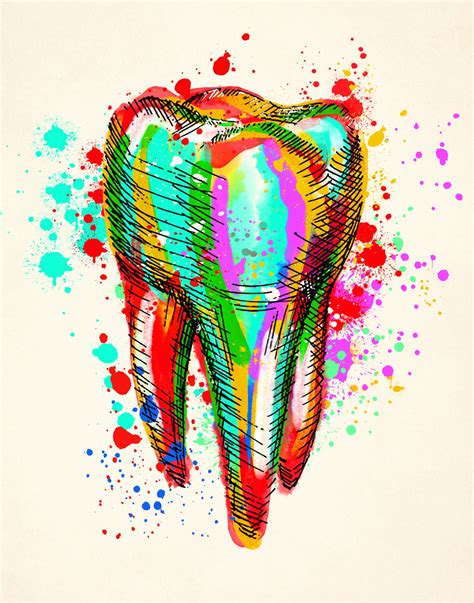 Dental Artwork Molar Tooth Wall Art For Clinic Etsy