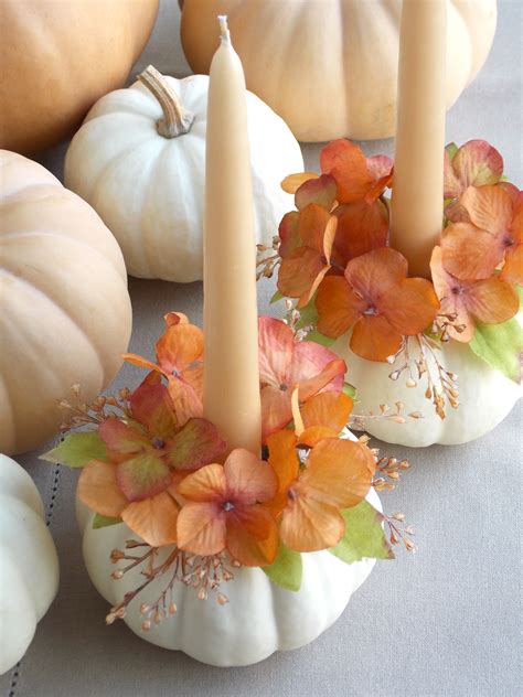 Pumpkin Candle Holder Tutorial Diy Thanksgiving Centerpieces Fall