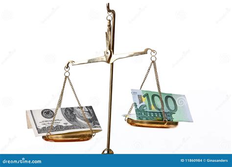 Money On Balancing Scales Stock Photo Image Of Weight 11860984