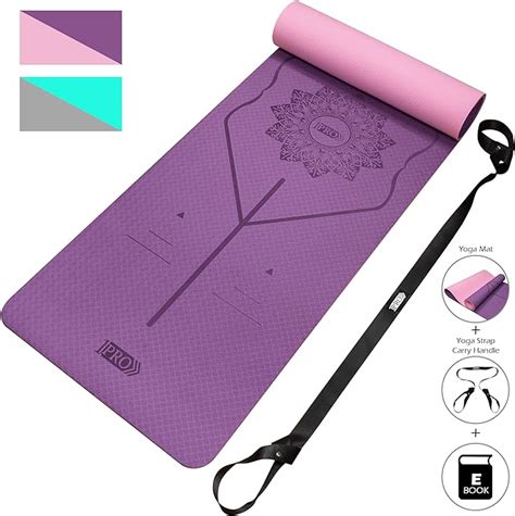 yoga mat tpe eco friendly non slip yoga mat for exercise gym pilates fitness and workout
