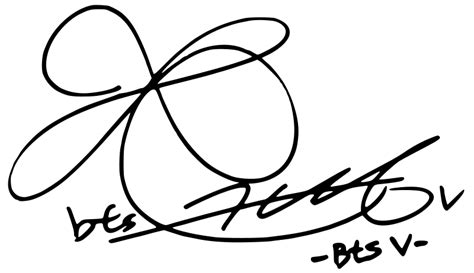 Image Bts V Signature