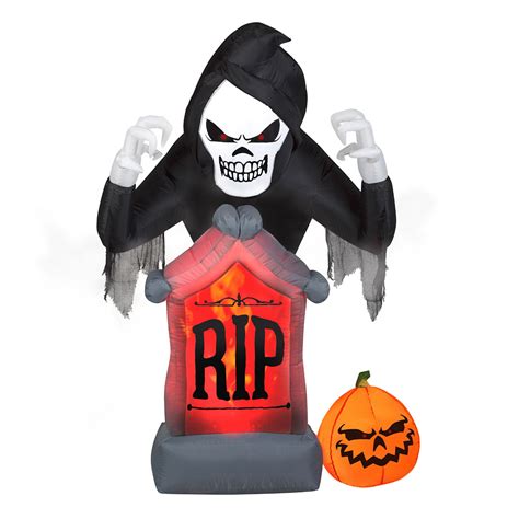 6 Shaking Grim Reaper Inflatable Outdoor Halloween Decoration