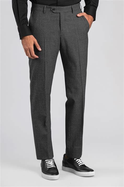 Concrete Tailored Fit Dark Grey Trousers