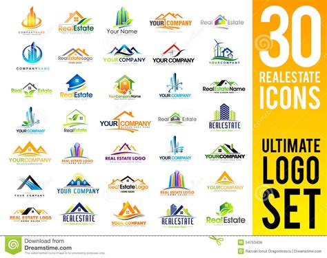 Maybe you would like to learn more about one of these? Real Estate Logo Set stock vector. Illustration of sign ...