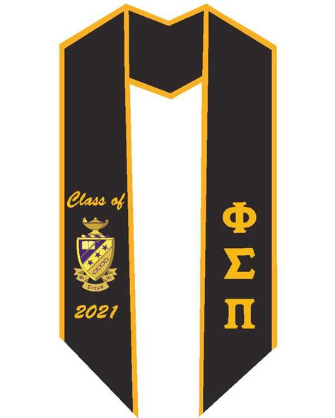 Phi Sigma Pi Crest Embroidered Graduation Stole Etsy