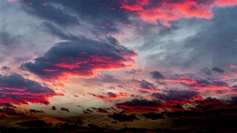 Download Wallpaper 1920x1080 Clouds Sunset Sky Pink