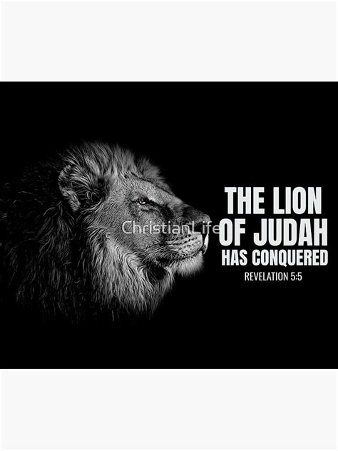 Póster Versículo Bíblico Cristiano El León De Judá Ha Conquistado