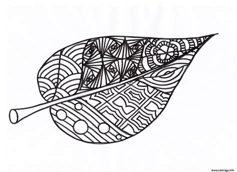 Coloriage Feuille Automne Adulte Dessin Automne à imprimer