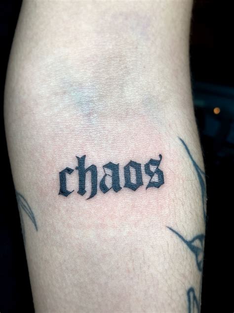 Chaos Tattoo Chaos Tattoo Inspirational Tattoos Tattoo Lettering