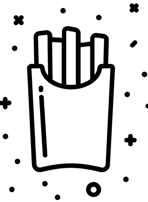 French Fries 13 Coloring Pages Coloring Cool