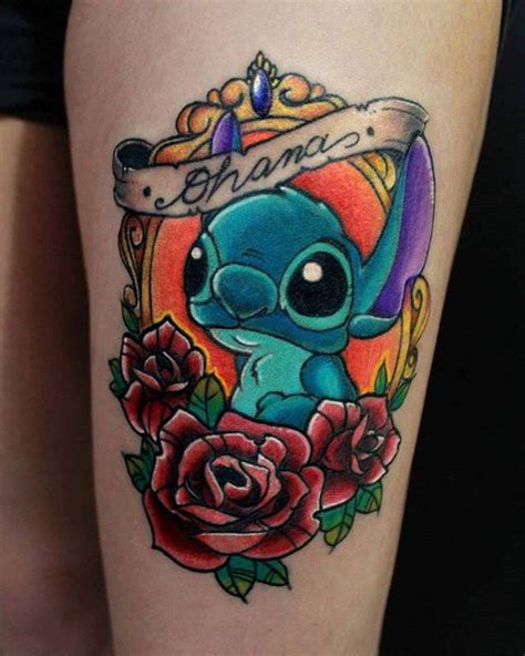 Mujer Tatuajes De Stitch En El Brazo Limpia Lo Mejor Que Puedas La Piel