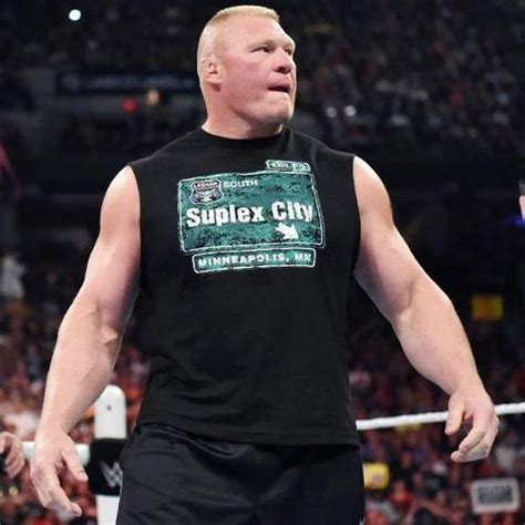Brock Lesnar Worn And Signed Suplex City Minneapolis T Shirt Wwe Auction
