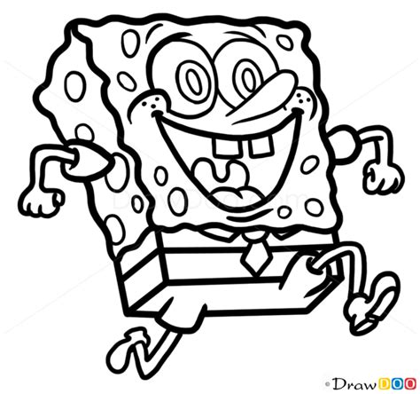 Easy Cartoon Characters To Draw Spongebob Carton