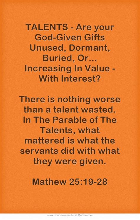 Talents Are Your God Given Ts Unused Dormant Buried Own