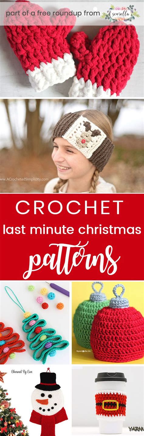 If you are a busy mother who doesn't have time to shop for a fathers day gift, here are some last minute ideas that even your kids can help you with. Crochet Last Minute Christmas Patterns • Sewrella ...