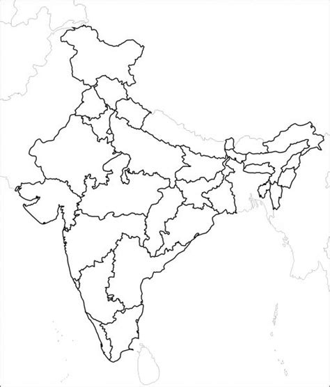 Free Blank And Printable India Map With States And Cities Pdf World Map