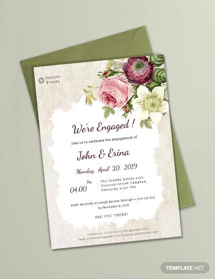 Free 12 Beautiful Engagement Invitation Designs In Vector Eps Ai