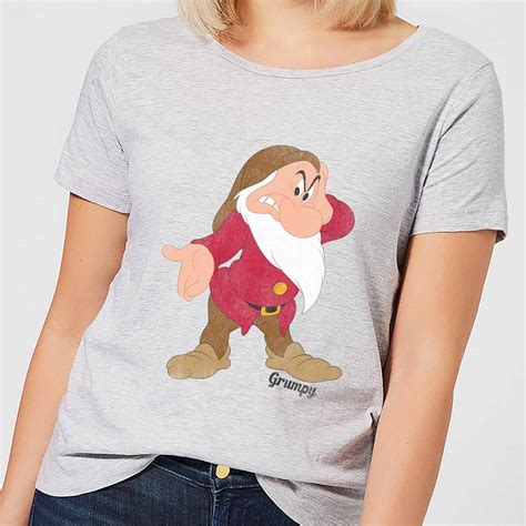 Disney Snow White Grumpy Classic Womens T Shirt Grey Iwoot Uk