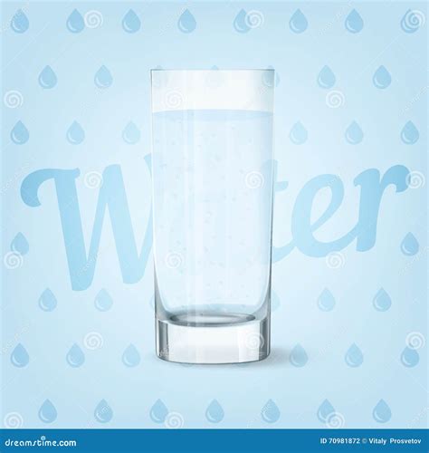 Cool Glass Of Water Stock Vector Illustration Of Glass 70981872