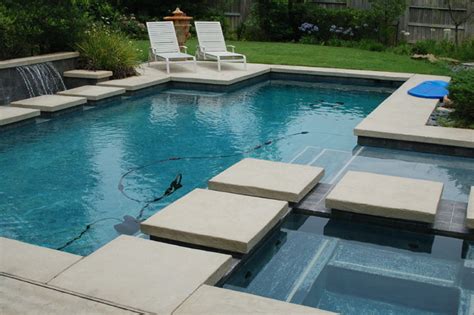 Cypress Custom Pools Modern Style Pool W Stepping Pads